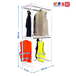 Rayonnage pour vêtements 2500x1200x750 - 2 niveaux Blanc - SIMON RACK - 8435104978610