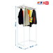 Rayonnage pour vêtements 3000x900x500 - 1 niveau Blanc - SIMON RACK - 8435104978634