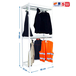 Rayonnage pour vêtements 3000x900x750 - 2 niveaux Blanc - SIMON RACK - 8435104978658
