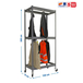 Rayonnage pour vêtements 3075x1500x750 - 2 niveaux Gris - SIMON RACK - 8435104978825