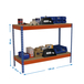 Kit établi Basic - 900x1500x600 - 2 niveaux Bleu/Orange/Bois - SIMON RACK - 8435104983577