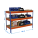 Kit établi Basic - 900x1200x900 - 3 niveaux Bleu/Orange/Bois - SIMON RACK - 8435104983805