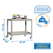 Kit établi mobile Bricolage - 917x910x610 - 2 niveaux Gris/Bois - SIMON RACK - 8435104984369