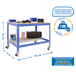 Kit établi mobile Bricolage - 917x1510x760 - 2 niveaux Bleu/Bois - SIMON RACK - 8435104984444