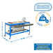 Kit établi mobile Bricolage - 917x910x610 - 2 niveaux Bleu/Bois - SIMON RACK - 8435104984475