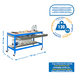 Kit établi mobile Bricolage - 917x1510x760 - 2 niveaux Bleu/Bois - SIMON RACK - 8435104984536