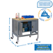 Kit établi mobile Bricolage - 917x1210x760 - 1 niveau Gris/Bois - SIMON RACK - 8435104984567