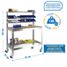 Kit établi mobile Bricolage - 1520x910x610 - 5 niveaux Bois - SIMON RACK - 8435104984598