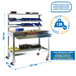 Kit établi mobile Bricolage - 1520x1210x610 - 5 niveaux Bois - SIMON RACK - 8435104984710