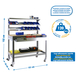 Kit établi mobile Bricolage - 1520x1510x760 - 5 niveaux Gris/Bois - SIMON RACK - 8435104984734