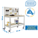 Kit établi mobile Bricolage - 1520x1210x610 - 2 niveaux Bois - SIMON RACK - 8435104984802