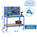 Kit établi mobile Bricolage - 1520x1510x610 - 2 niveaux Bleu/Bois - SIMON RACK - 8435104984840