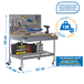 Kit établi mobile Bricolage - 1520x1210x610 - 2 niveaux Bois - SIMON RACK - 8435104984895