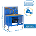 Kit établi mobile Bricolage - 1520x1210x610 - 1 niveau Bleu/Bois - SIMON RACK - 8435104984970