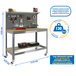 Kit établi mobile Bricolage - 1520x1210x610 - 3 niveaux Gris/Bois - SIMON RACK - 8435104985038