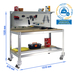 Kit établi mobile Bricolage - 1520x1510x610 - 3 niveaux Bois - SIMON RACK - 8435104985052