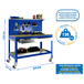 Kit établi mobile Bricolage - 1520x910x610 - 3 niveaux Bleu/Bois - SIMON RACK - 8435104985076