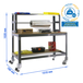 Kit établi mobile Bricolage - 1520x1510x760 - 3 niveaux Gris/Bois - SIMON RACK - 8435104985229