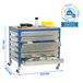 Kit établi mobile Bricolage - 917x910x610 - 1 niveau Bleu/Bois - SIMON RACK - 8435104985366