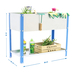 Jardinière extérieure - 850x900x600 - 2 niveaux Bleu/Galvanisé - SIMON RACK - 8435104986585
