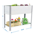Jardinière extérieure - 850x1200x400 - 2 niveaux Gris - SIMON RACK - 8435104986752