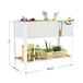 Jardinière extérieure - 850x900x600 - 2 niveaux Blanc - SIMON RACK - 8435104986820