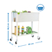 Jardinière mobile extérieure - 925x900x400 - 2 niveaux Blanc/Galvanisé - SIMON RACK - 8435104987223