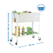 Jardinière mobile extérieure - 925x900x600 - 2 niveaux Blanc/Galvanisé - SIMON RACK - 8435104987230