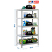 Étagère de jardin - 2000x1000x450 - 5 niveaux Gris - SIMON RACK - 8435104988053