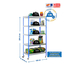 Étagère mobile de jardin - 2115x1000x450 - 5 niveaux Bleu - SIMON RACK - 8435104988114