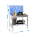 Établi de jardin - 1445x900x400 - 2 niveaux Bleu - SIMON RACK - 8435104988275
