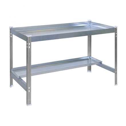Table de jardin - 840x1500x600 - 2 niveaux Gris - SIMON RACK - 8435104988725