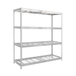 Étagère mobile charge moyenne 400kg - 2500x1800x600 - 4 niveaux Galvanisé - SIMON RACK - 8435104989920