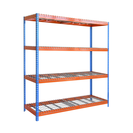 Étagère mobile charge moyenne 400kg - 2500x1800x600 - 4 niveaux Bleu/Orange - SIMON RACK - 8435104989982