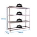 Étagère charge moyenne 500 à 600kg - 2000x1500x750 - 4 niveaux Galvanisé - SIMON RACK - 8435104990360
