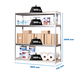 Étagère charge moyenne 500 à 600kg - 2000x1800x750 - 4 niveaux Bois - SIMON RACK - 8435104990629