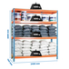 Étagère charge moyenne 500 à 600kg - 2000x2400x750 - 4 niveaux Bleu/Orange/Bois - SIMON RACK - 8435104990650