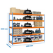 Étagère charge moyenne 500 à 600kg - 2000x2400x750 - 5 niveaux Bleu/Orange/Bois - SIMON RACK - 8435104990711