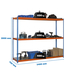 Étagère charge moyenne 500 à 600kg - 2000x2400x750 - 3 niveaux Bleu/Orange - SIMON RACK - 8435104990834