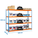Étagère charge moyenne 500 à 600kg - 2000x1500x750 - 4 niveaux Bleu/Orange - SIMON RACK - 8435104990858