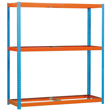 Étagère mobile charge moyenne 400kg - 2000x1200x750 - 3 niveaux Bleu/Orange - SIMON RACK - 8435104991091
