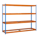 Étagère mobile charge moyenne 400kg - 2000x1500x750 - 4 niveaux Bleu/Orange - SIMON RACK - 8435104991176