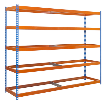 Étagère mobile charge moyenne 400kg - 2000x1200x750 - 5 niveaux Bleu/Orange - SIMON RACK - 8435104991213