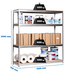Étagère mobile charge moyenne 400kg - 2000x1500x750 - 4 niveaux Bois - SIMON RACK - 8435104991404