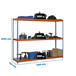 Étagère mobile charge moyenne 400kg - 2000x1200x750 - 3 niveaux Bleu/Orange - SIMON RACK - 8435104991572