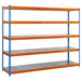 Étagère mobile charge moyenne 400kg - 2000x1200x750 - 5 niveaux Bleu/Orange - SIMON RACK - 8435104991695