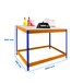 Kit établi Basic - 900x1800x900 - 1 niveau Bleu/Orange/Bois - SIMON RACK - 8435104992203