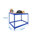 Kit établi Basic - 900x2100x600 - 1 niveau Bleu/Bois - SIMON RACK - 8435104992975