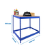 Kit établi Basic - 900x1800x750 - 1 niveau Bleu/Bois - SIMON RACK - 8435104993002