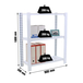 Rayonnage de bureau charge légère sans vis 1000x900x300 - 3 niveaux Blanc - SIMON RACK - 8435104993910